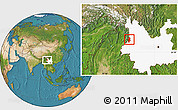 Satellite Location Map of Lushui, highlighted parent region