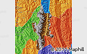 Physical Map of Lushui, political outside