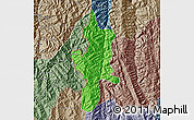 Political Map of Lushui, semi-desaturated