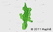 Political Map of Lushui, single color outside