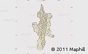 Shaded Relief Map of Lushui, cropped outside