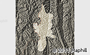Shaded Relief Map of Lushui, darken