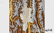 Shaded Relief Map of Lushui, physical outside