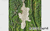 Shaded Relief Map of Lushui, satellite outside