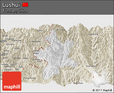 Classic Style Panoramic Map of Lushui