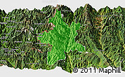 Political Panoramic Map of Lushui, satellite outside