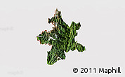 Satellite Panoramic Map of Lushui, cropped outside