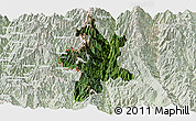 Satellite Panoramic Map of Lushui, lighten