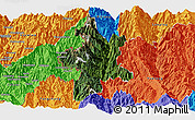 Satellite Panoramic Map of Lushui, political outside