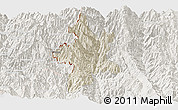 Shaded Relief Panoramic Map of Lushui, lighten