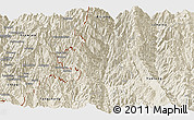 Shaded Relief Panoramic Map of Lushui