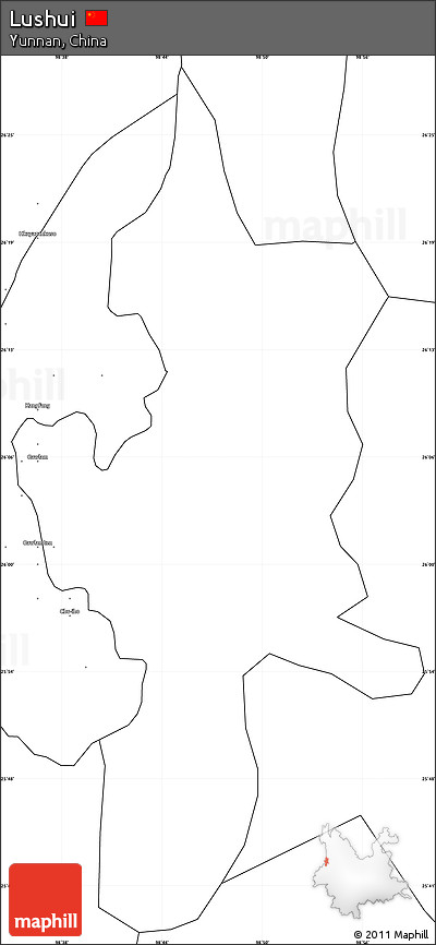 Blank Simple Map of Lushui