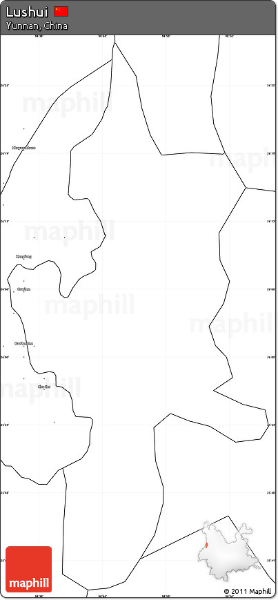 Blank Simple Map of Lushui