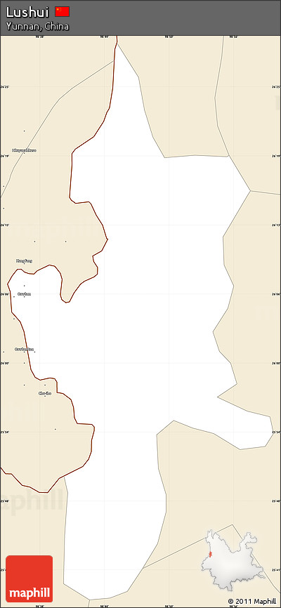 Classic Style Simple Map of Lushui
