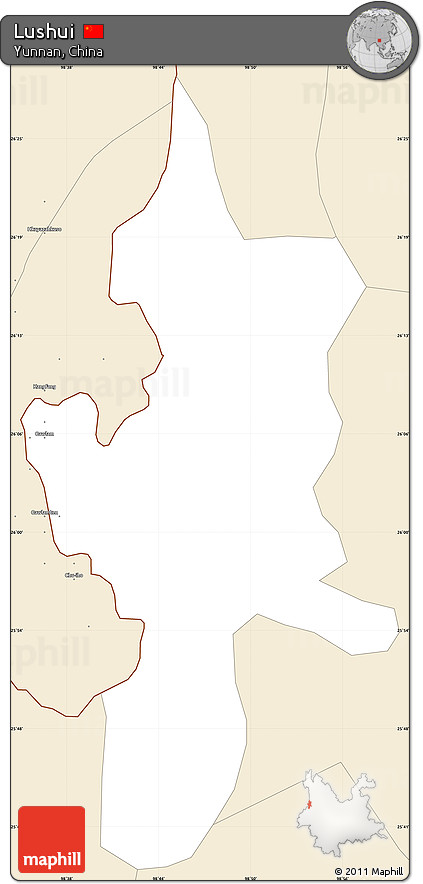 Classic Style Simple Map of Lushui
