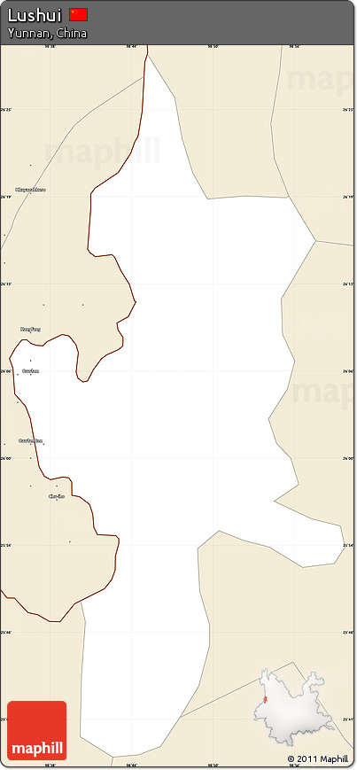 Classic Style Simple Map of Lushui