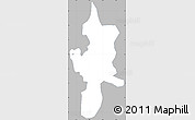 Gray Simple Map of Lushui, single color outside