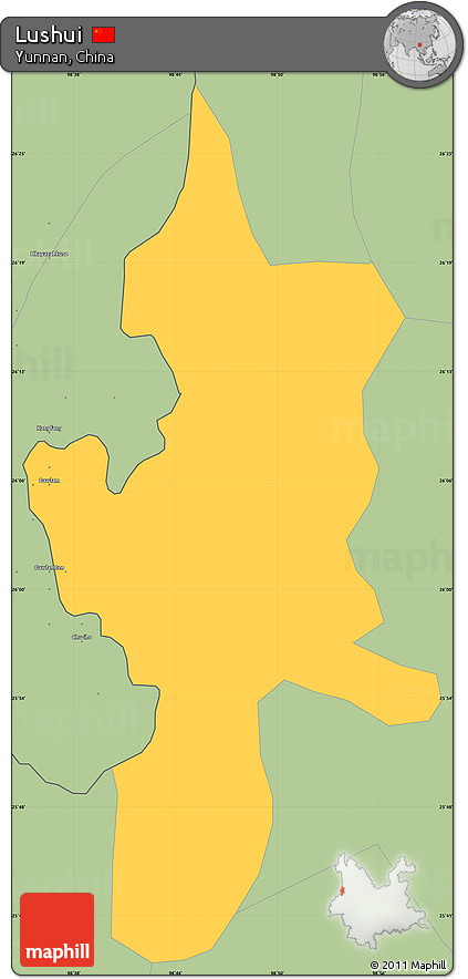 Savanna Style Simple Map of Lushui