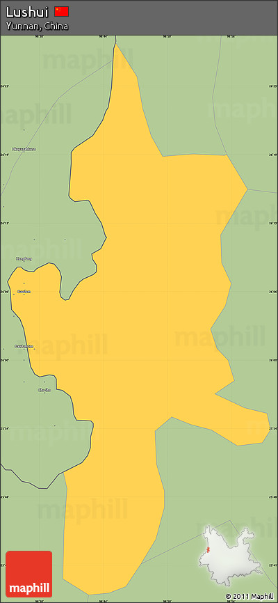 Savanna Style Simple Map of Lushui