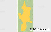 Savanna Style Simple Map of Lushui, single color outside