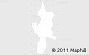 Silver Style Simple Map of Lushui, single color outside