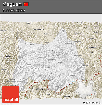 Classic Style 3D Map of Maguan