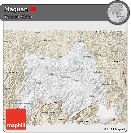 Classic Style 3D Map of Maguan