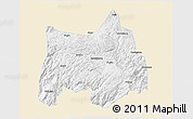 Classic Style 3D Map of Maguan, single color outside