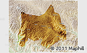Physical 3D Map of Maguan, lighten