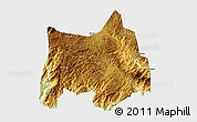 Physical 3D Map of Maguan, single color outside