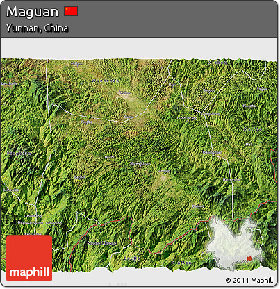 Satellite 3D Map of Maguan
