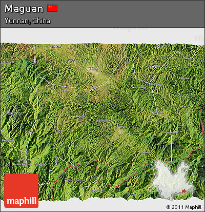 Satellite 3D Map of Maguan