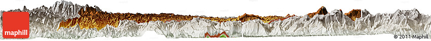 Physical Horizon Map of Maguan, lighten, semi-desaturated