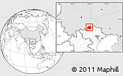 Blank Location Map of Maguan, highlighted country