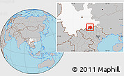 Gray Location Map of Maguan, highlighted parent region