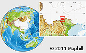 Physical Location Map of Maguan, highlighted country