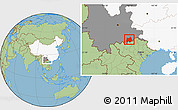 Savanna Style Location Map of Maguan, highlighted country, highlighted parent region