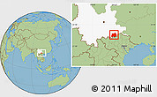 Savanna Style Location Map of Maguan, highlighted parent region
