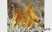 Physical Map of Maguan, semi-desaturated