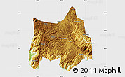 Physical Map of Maguan, single color outside
