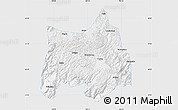 Silver Style Map of Maguan, single color outside