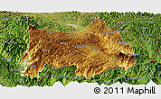 Physical Panoramic Map of Maguan, satellite outside