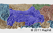 Political Panoramic Map of Maguan, semi-desaturated