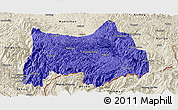 Political Panoramic Map of Maguan, shaded relief outside