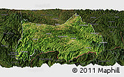 Satellite Panoramic Map of Maguan, darken
