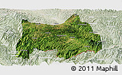 Satellite Panoramic Map of Maguan, lighten