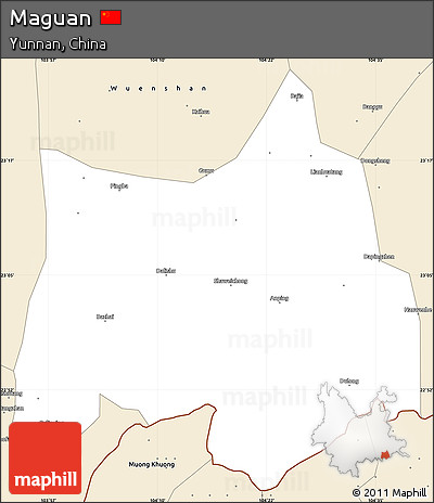 Classic Style Simple Map of Maguan