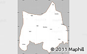 Gray Simple Map of Maguan, cropped outside