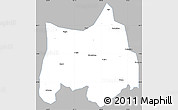 Gray Simple Map of Maguan, single color outside