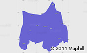 Political Simple Map of Maguan, single color outside